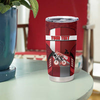 Personalized Denmark Cycling Tumbler Cup Sporty Style Red - Wonder Print Shop