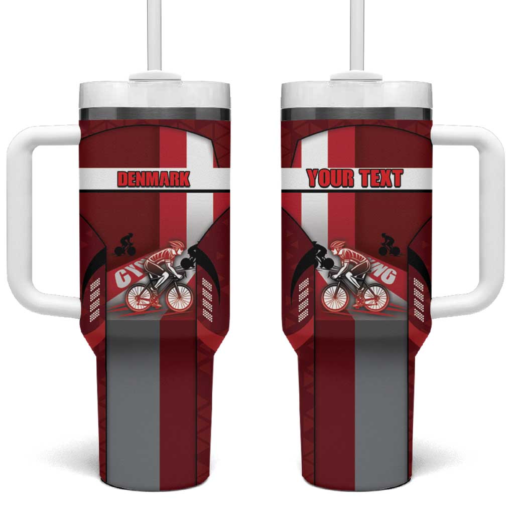 Personalized Denmark Cycling Tumbler With Handle Sporty Style Red - Wonder Print Shop