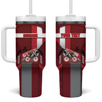 Personalized Denmark Cycling Tumbler With Handle Sporty Style Red - Wonder Print Shop