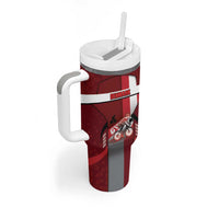 Personalized Denmark Cycling Tumbler With Handle Sporty Style Red - Wonder Print Shop