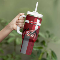 Personalized Denmark Cycling Tumbler With Handle Sporty Style Red - Wonder Print Shop