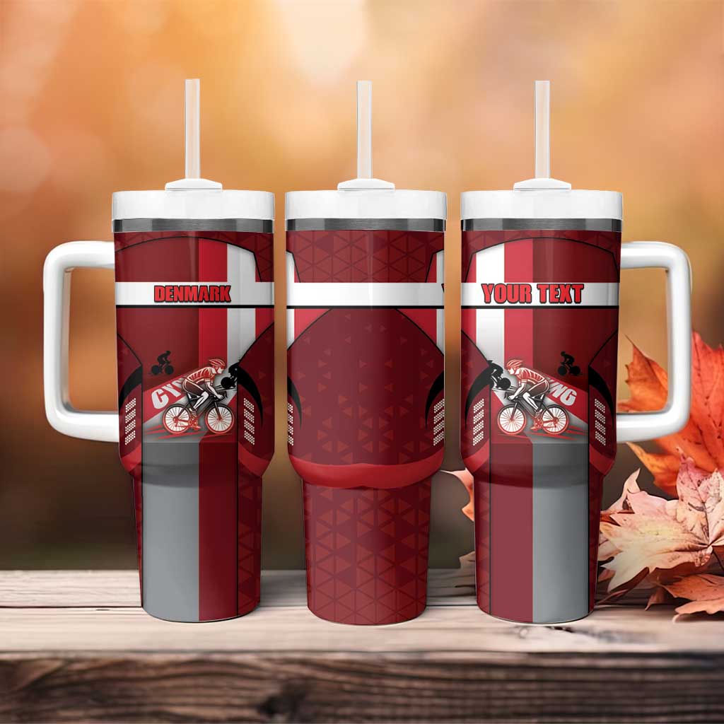 Personalized Denmark Cycling Tumbler With Handle Sporty Style Red - Wonder Print Shop