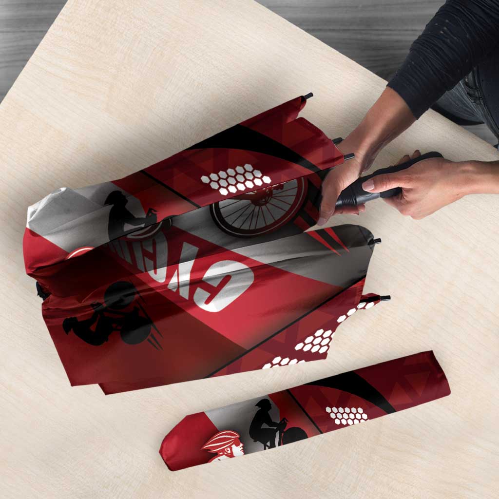 Denmark Cycling Umbrella Sporty Style Red - Wonder Print Shop