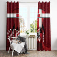 Denmark Cycling Window Curtain Sporty Style Red - Wonder Print Shop