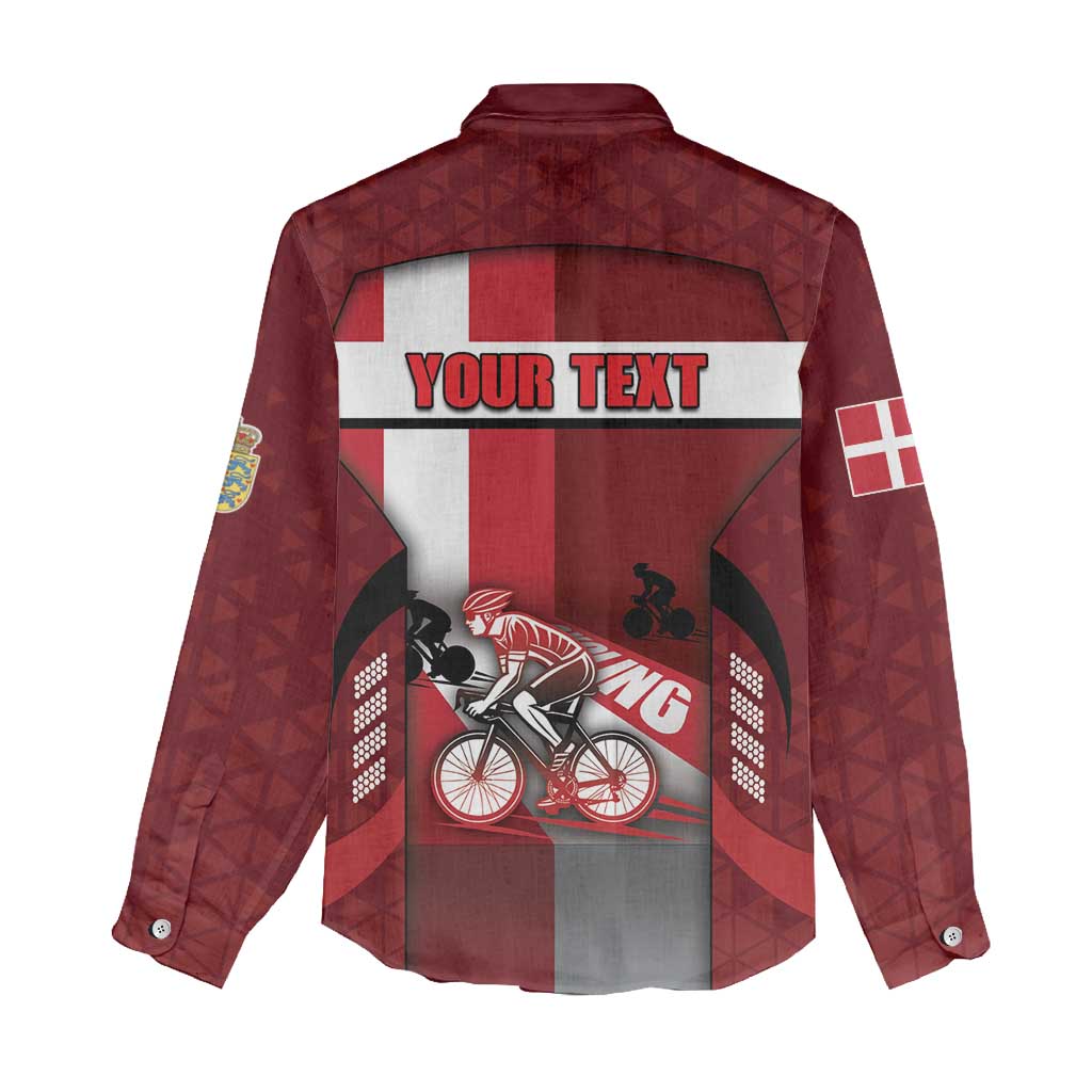 Personalized Denmark Cycling Women Casual Shirt Sporty Style Red - Wonder Print Shop