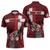 Personalized Denmark Cycling Zipper Polo Shirt Sporty Style Red - Wonder Print Shop
