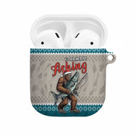 Bigfoot Fishing Christmas AirPods Case Funny Style - Wonder Print Shop