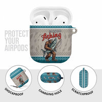 Bigfoot Fishing Christmas AirPods Case Funny Style - Wonder Print Shop