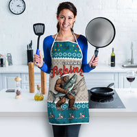 Bigfoot Fishing Christmas Apron Funny Style - Wonder Print Shop
