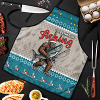 Bigfoot Fishing Christmas Apron Funny Style - Wonder Print Shop