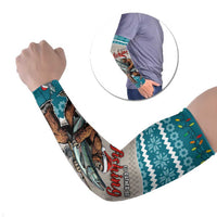 Bigfoot Fishing Christmas Arm Sleeves Funny Style - Wonder Print Shop