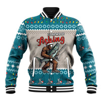 Bigfoot Fishing Christmas Baseball Jacket Funny Style - Wonder Print Shop