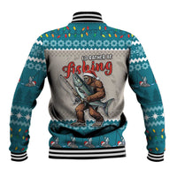 Bigfoot Fishing Christmas Baseball Jacket Funny Style - Wonder Print Shop
