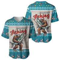 Bigfoot Fishing Christmas Baseball Jersey Funny Style - Wonder Print Shop