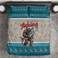 Bigfoot Fishing Christmas Bedding Set Funny Style - Wonder Print Shop