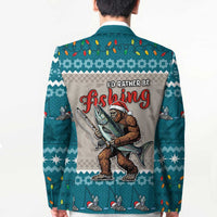 Bigfoot Fishing Christmas Blazer Funny Style - Wonder Print Shop