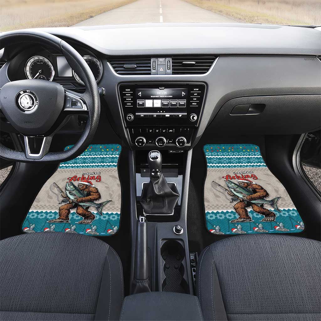 Bigfoot Fishing Christmas Car Mats Funny Style - Wonder Print Shop