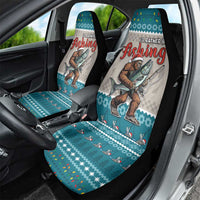 Bigfoot Fishing Christmas Car Seat Cover Funny Style - Wonder Print Shop