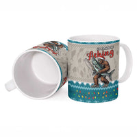 Bigfoot Fishing Christmas Ceramic Mug Funny Style - Wonder Print Shop