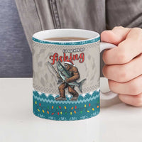 Bigfoot Fishing Christmas Ceramic Mug Funny Style - Wonder Print Shop