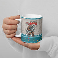 Bigfoot Fishing Christmas Ceramic Mug Funny Style - Wonder Print Shop