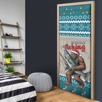 Bigfoot Fishing Christmas Door Cover Funny Style - Wonder Print Shop