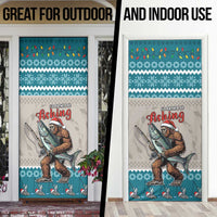 Bigfoot Fishing Christmas Door Cover Funny Style - Wonder Print Shop