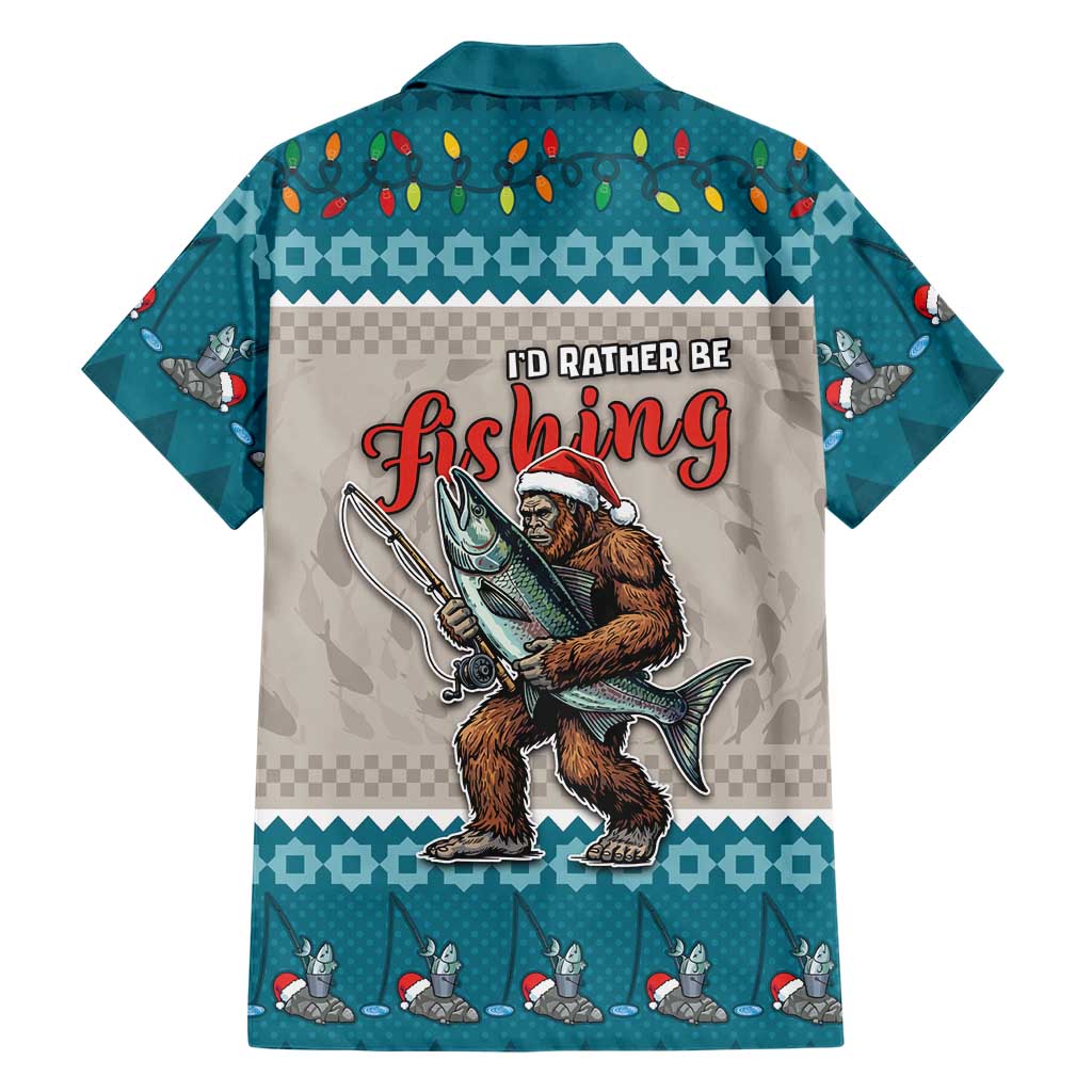 Bigfoot Fishing Christmas Hawaiian Shirt Funny Style - Wonder Print Shop