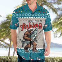 Bigfoot Fishing Christmas Hawaiian Shirt Funny Style - Wonder Print Shop