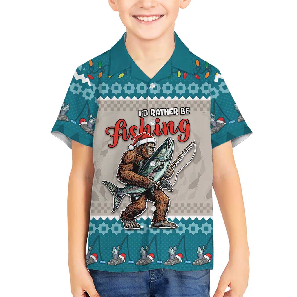 Bigfoot Fishing Christmas Hawaiian Shirt Funny Style - Wonder Print Shop
