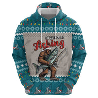 Bigfoot Fishing Christmas Hoodie Funny Style - Wonder Print Shop
