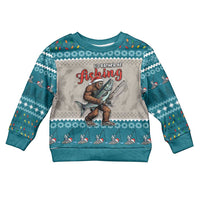 Fishing Christmas Kid Ugly Christmas Sweater Bigfoot Xmas Funny Style - Wonder Print Shop