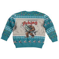 Fishing Christmas Kid Ugly Christmas Sweater Bigfoot Xmas Funny Style - Wonder Print Shop