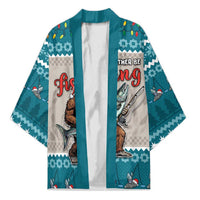 Bigfoot Fishing Christmas Kimono Funny Style - Wonder Print Shop