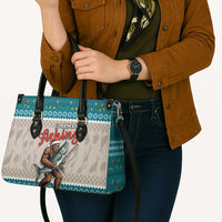 Bigfoot Fishing Christmas Leather Bag Funny Style - Wonder Print Shop