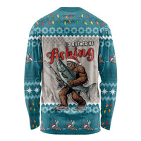 Bigfoot Fishing Christmas Long Sleeve Shirt Funny Style - Wonder Print Shop