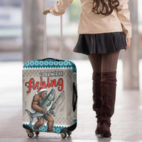Bigfoot Fishing Christmas Luggage Cover Funny Style - Wonder Print Shop