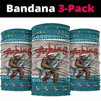 Bigfoot Fishing Christmas Neck Gaiter Funny Style - Wonder Print Shop
