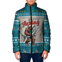 Bigfoot Fishing Christmas Padded Jacket Funny Style - Wonder Print Shop
