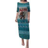 Bigfoot Fishing Christmas Puletasi Funny Style - Wonder Print Shop