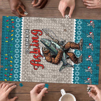 Bigfoot Fishing Christmas Puzzle Funny Style - Wonder Print Shop