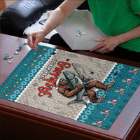 Bigfoot Fishing Christmas Puzzle Funny Style - Wonder Print Shop