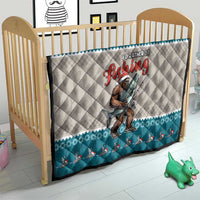 Bigfoot Fishing Christmas Quilt Funny Style - Wonder Print Shop