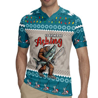 Bigfoot Fishing Christmas Rugby Jersey Funny Style - Wonder Print Shop