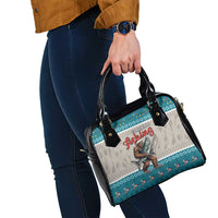 Bigfoot Fishing Christmas Shoulder Handbag Funny Style - Wonder Print Shop