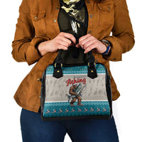 Bigfoot Fishing Christmas Shoulder Handbag Funny Style - Wonder Print Shop