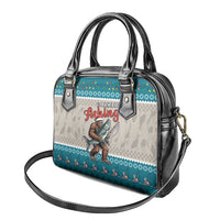 Bigfoot Fishing Christmas Shoulder Handbag Funny Style - Wonder Print Shop