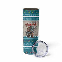 Bigfoot Fishing Christmas Skinny Tumbler Funny Style - Wonder Print Shop