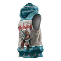 Bigfoot Fishing Christmas Sleeveless Hoodie Funny Style - Wonder Print Shop
