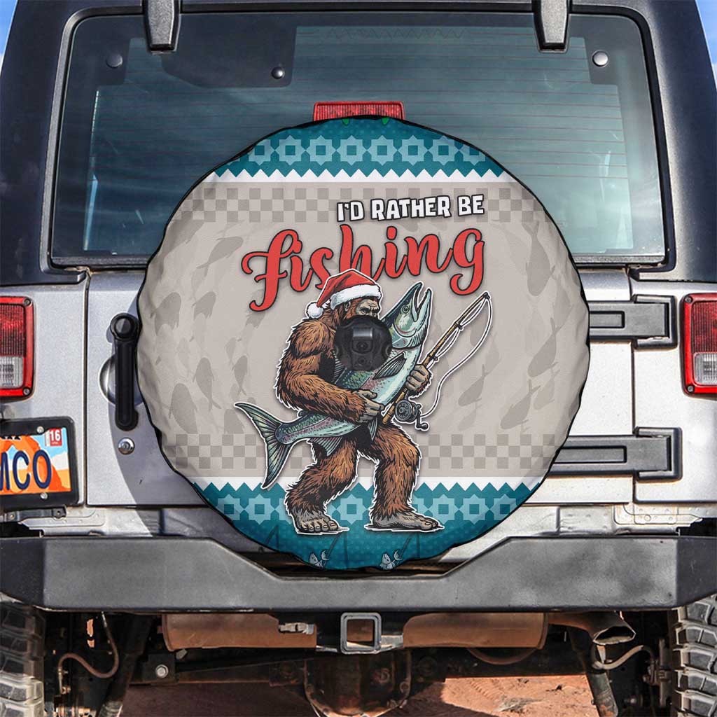 Bigfoot Fishing Christmas Spare Tire Cover Funny Style - Wonder Print Shop